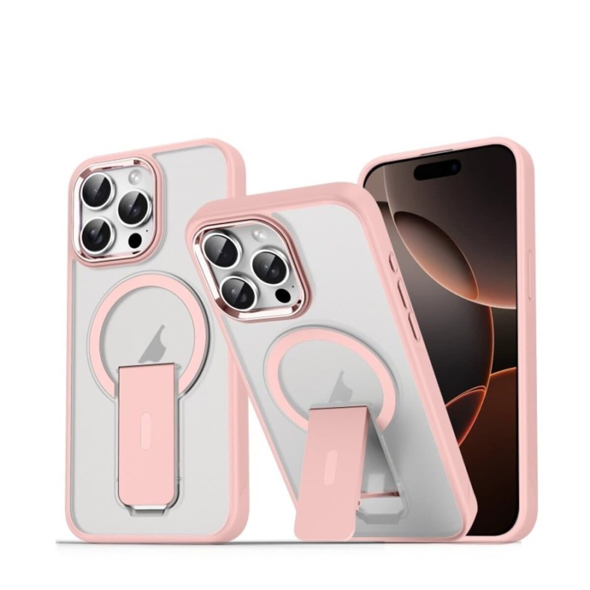 Защитный чехол-накладка Cosmic Magnetic Stand для Apple iPhone 16 Pro Pink (MagStand16PPink)