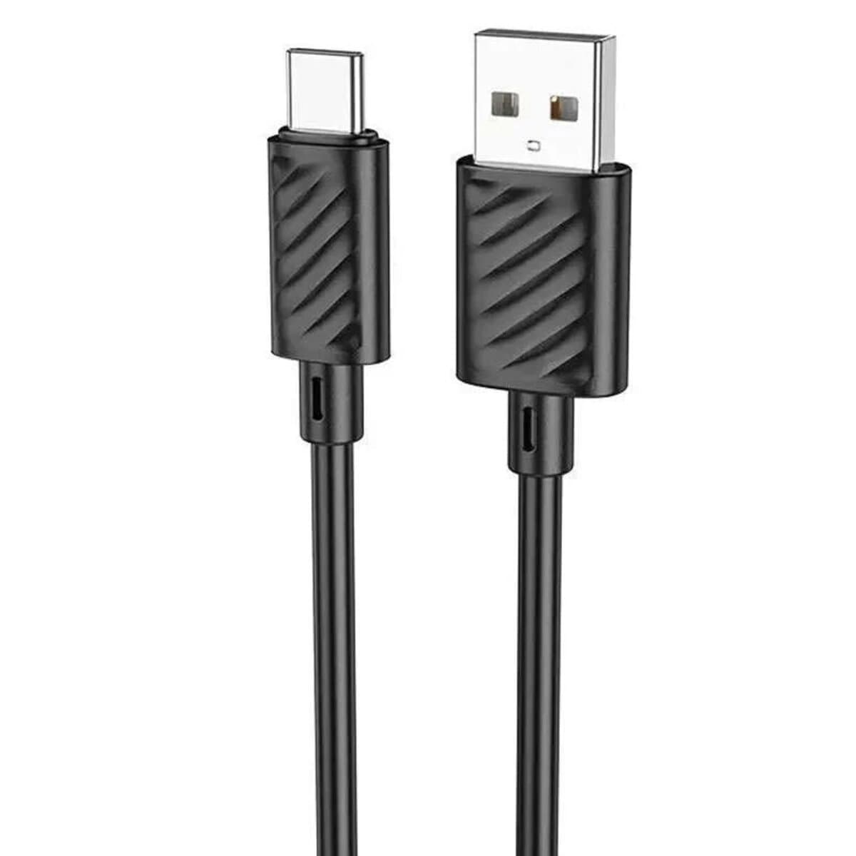 Кабель HOCO X88 Gratified charging data cable USB to Type-C 1m 3A unpackaged Black (6931474783349(unp))