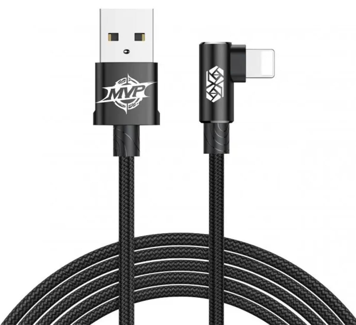 Кабель Baseus MVP Elbow Type Cable USB to Lightning 2A 1m Black (CALMVP-01)