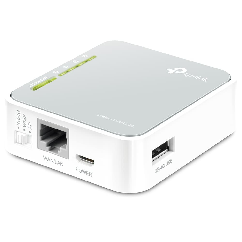Маршрутизатор роутер WiFi TP-Link TL-MR3020 N300 1xFE LAN/WAN 1xUSB2.0 for 3G/4G/LTE White