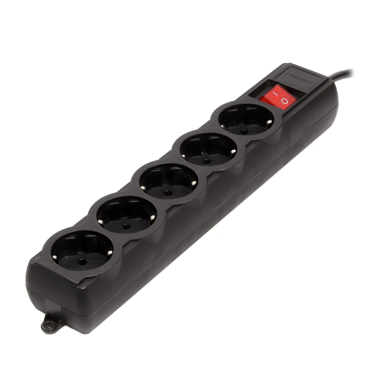 Мережевий фільтр подовжувач Power filtr 1.8м Gembird SPG5-G-6B-PRO 5 розеток 16A 1мм2 Black