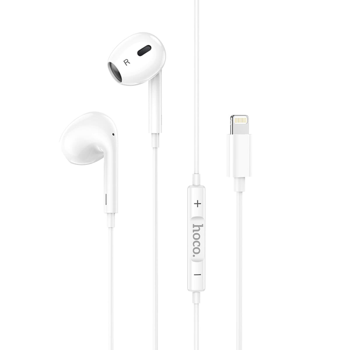 Дротові навушники HOCO M1 Max Lightning crystal earphones with mic 1.2m White