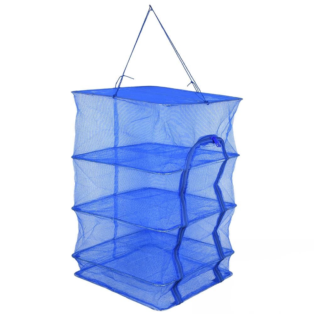Сітка для сушіння фруктів овочів грибів риби Stenson 3 яруса 40x40x65см Blue (MH-5889-40)