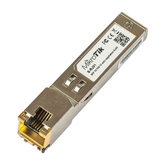 Интерфейсный одномодовый модуль SFP Mikrotik SFP-S-RJ01 RJ45 10/100/1000M Copper