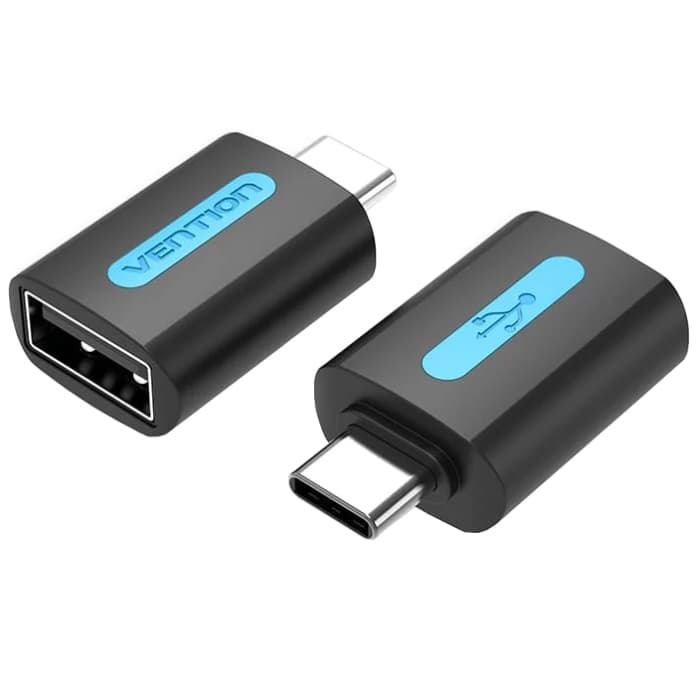 Переходник Vention USB 2.0 Type-C to USB AF OTG PVC Black (CDTB0)