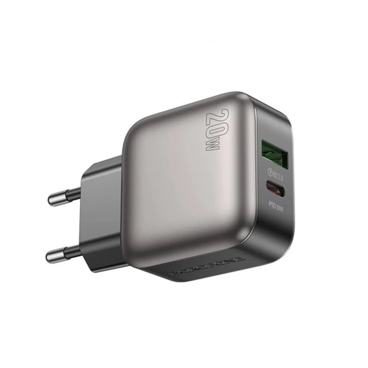 Зарядное устройство BOROFONE BAS54A Absolute PD20W+QC3.0 charger EU 1.67A Black