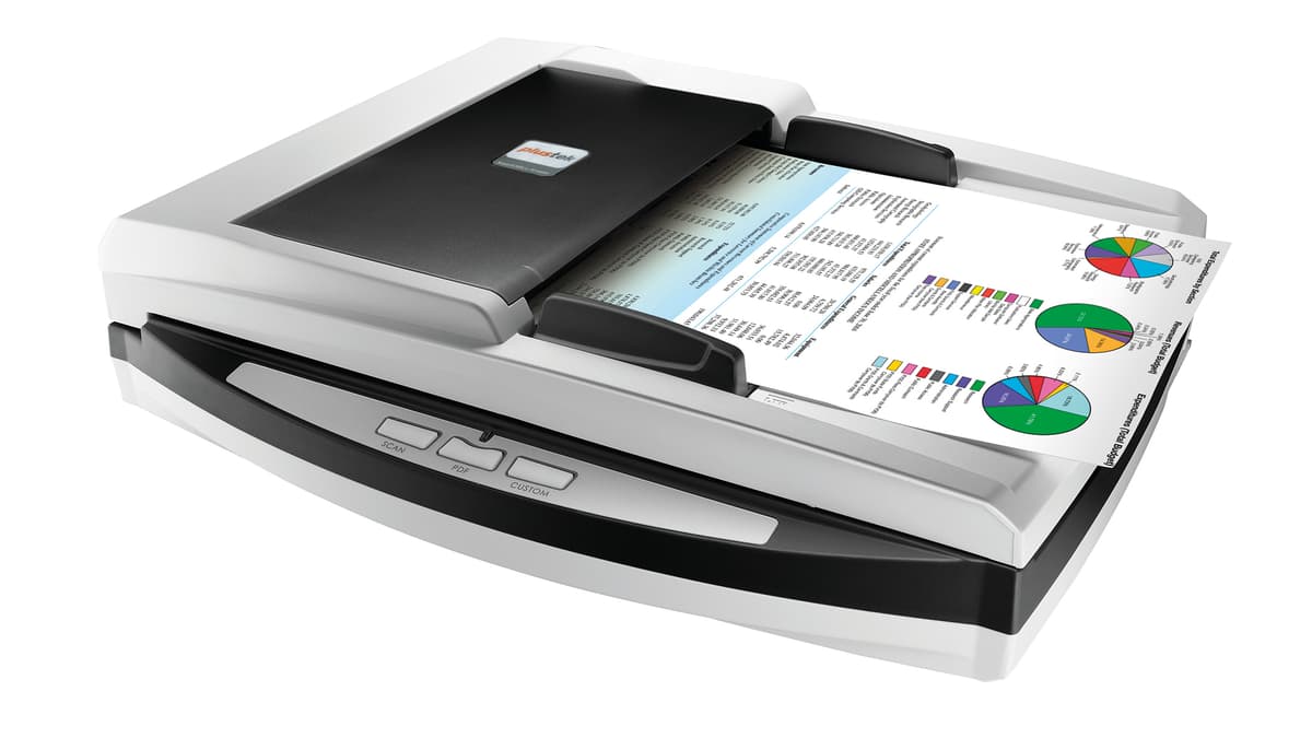 Планшетний сканер A4 Plustek SmartOffice PL4080 1200 dpi 48 bit 40 стор/хв LED DADF потоковий (0283TS)
