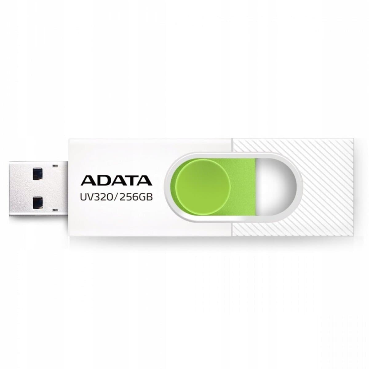 Флеш пам'ять флешка Flash A-DATA AUV 320 256Gb USB 3.0 White-Green (AUV320-256G-RWHGN)