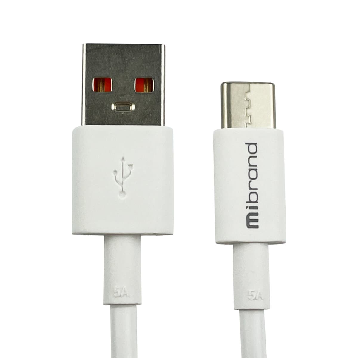 Кабель Mibrand MI-12 High Current Charging Line USB to Type-C 5A 1m White (MIDC/12TW)