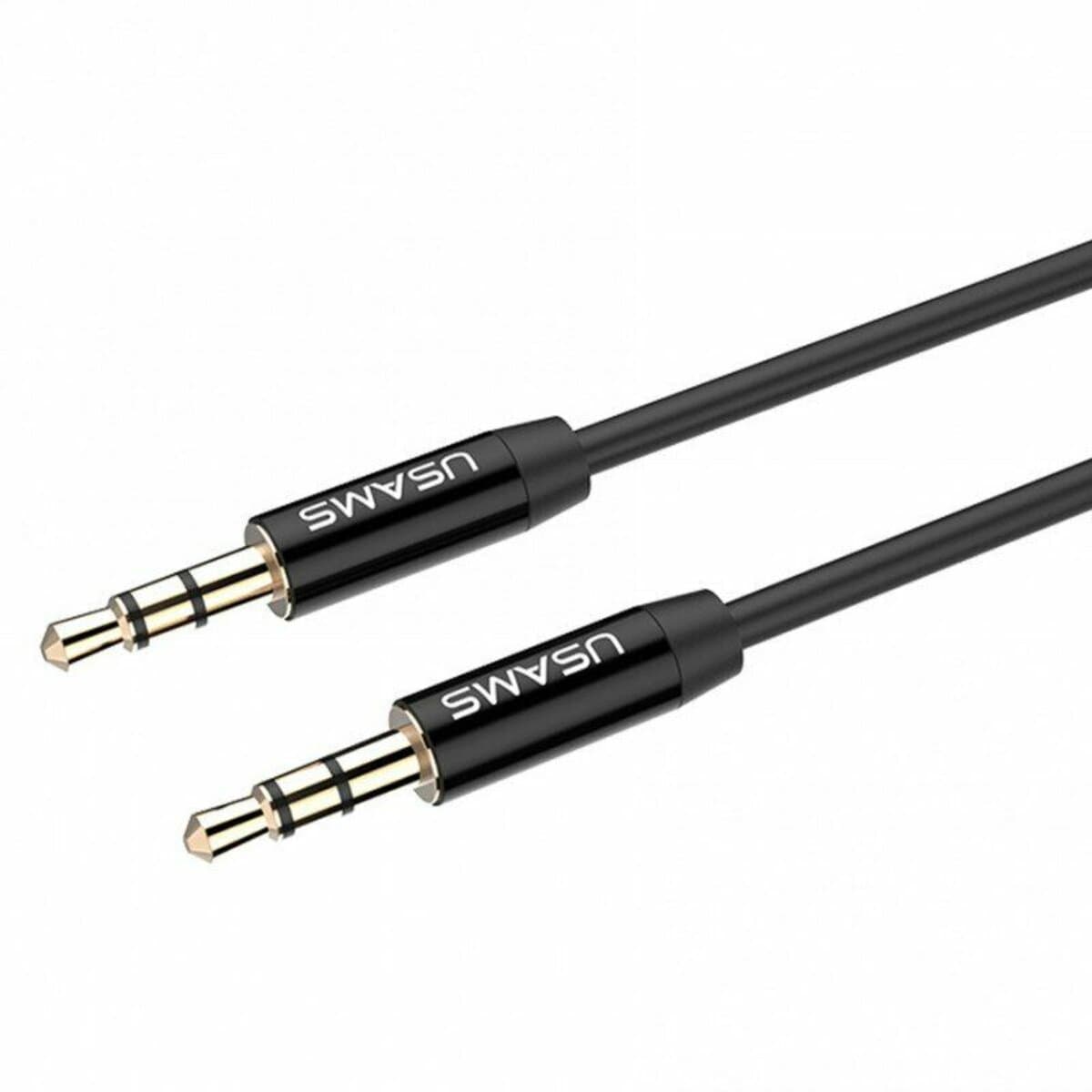 Аудіо-кабель Usams YP-01 AUX 3.5mm to AUX 3.5mm Audio Cable 1m Black (YP101)