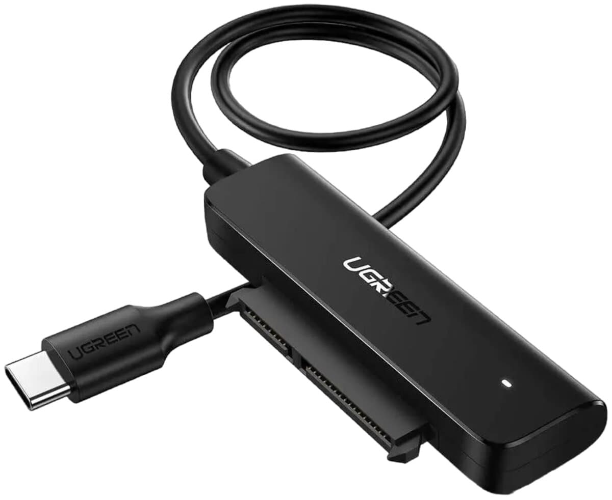 Адаптер для SSD HDD UGREEN CM321 Type-C 3.0 to 2.5-Inch SATA Converter 50cm Black (UGR-70610)