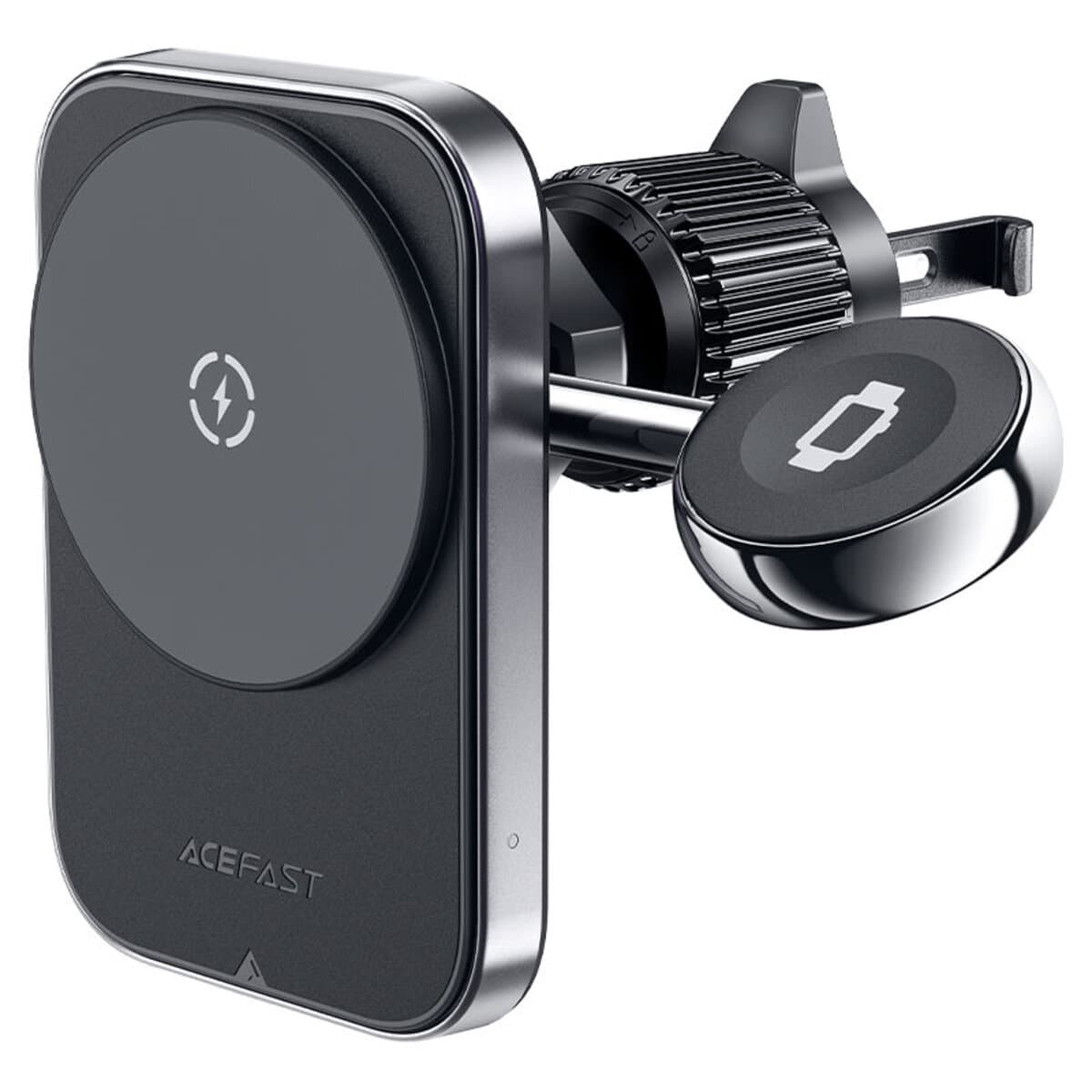 Автомобільний тримач автотримач з БЗП ACEFAST D18 in-car 2-in-1 magnetic wireless charging holder Black