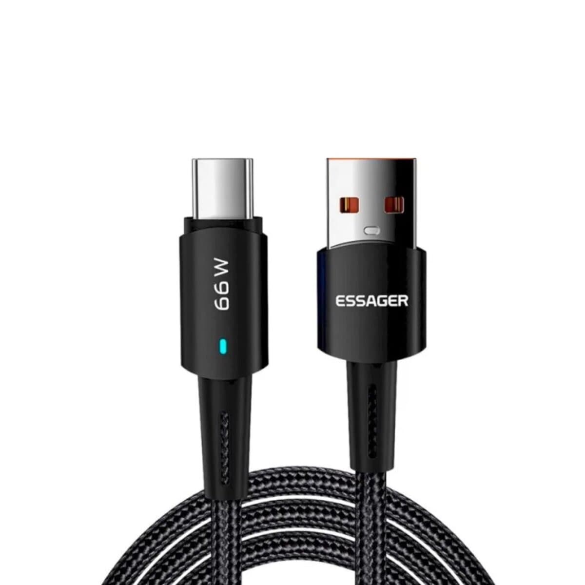 Кабель ESSAGER Sunset USB to Type-C 6A Charging and Data Fully compatible cable 0.5m Black (EXCT-CGB01)