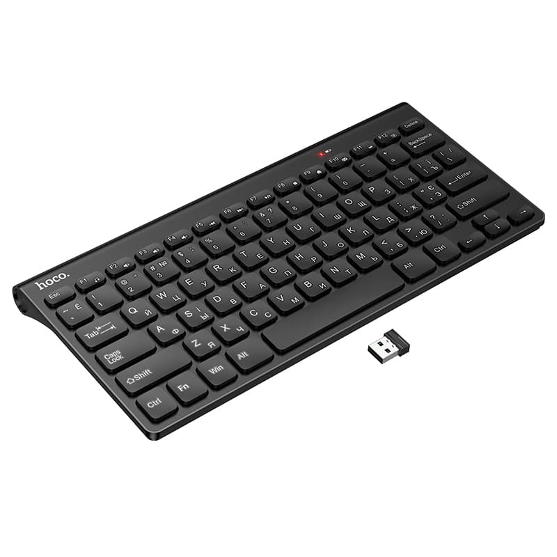 Бездротова клавіатура HOCO GM70 Dragon 2.4G wireless mini keyboard Ukrainian version Black