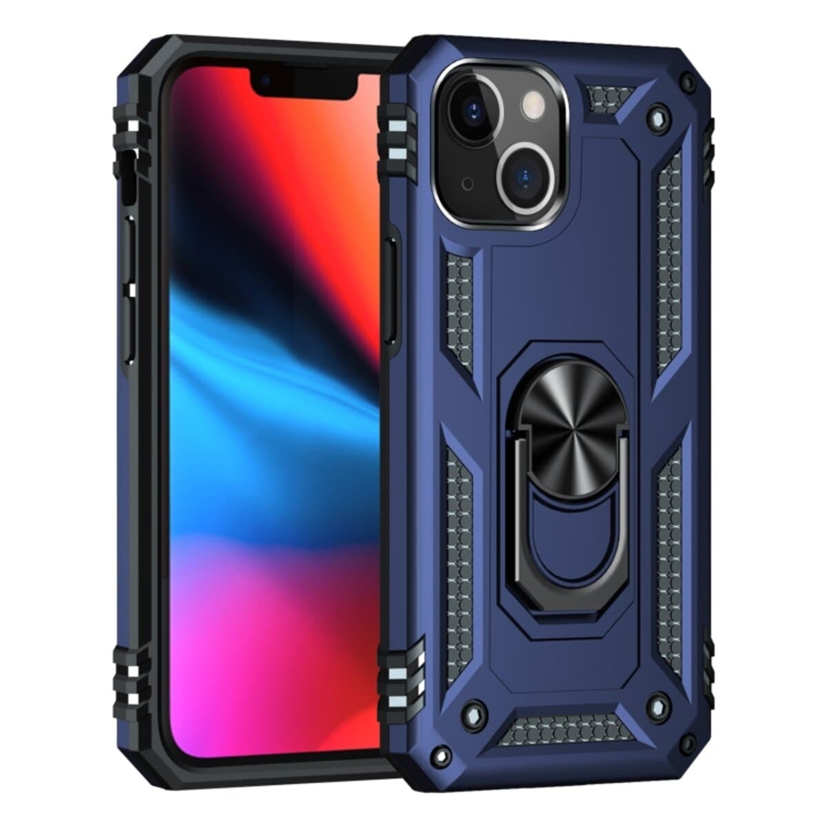 Защитный чехол-накладка Cosmic Robot Ring для Apple iPhone 14 Blue (Roboti14Blue)