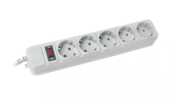 Мережевий фільтр подовжувач Power filtr Gembird SPG5-X-6G UPS ДБЖ 1.8м 5 розеток Grey