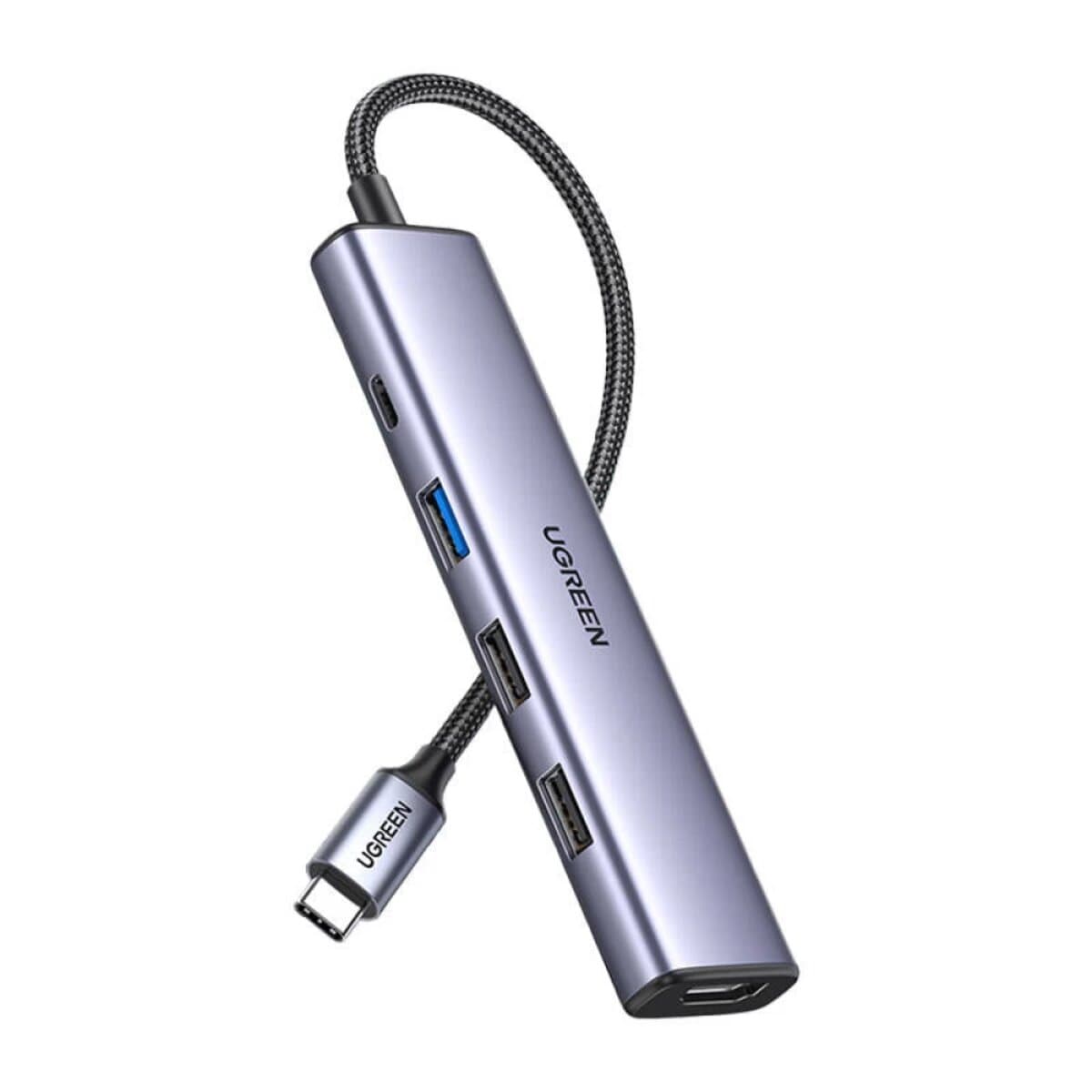 USB-Хаб UGREEN Type-C to HDMI+USB3.0+2xUSB2.0+PD Multifunction Adapter Grey (UGR-15495)