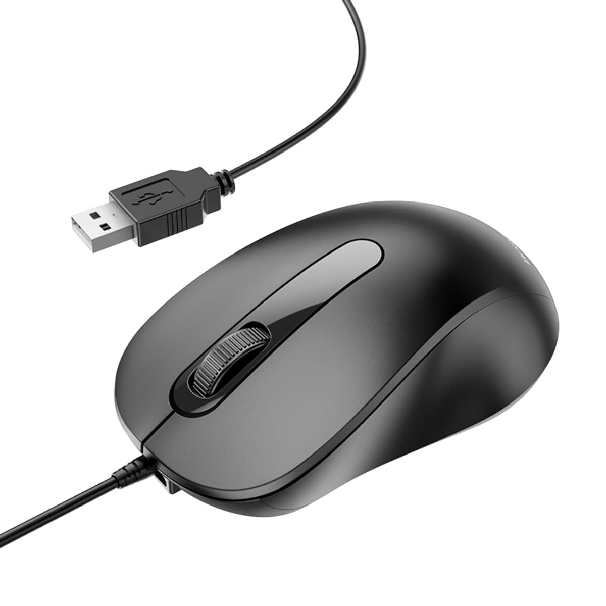 Дротова мишка BOROFONE BG4 Business wired mouse 1200dpi Black (BG4B)