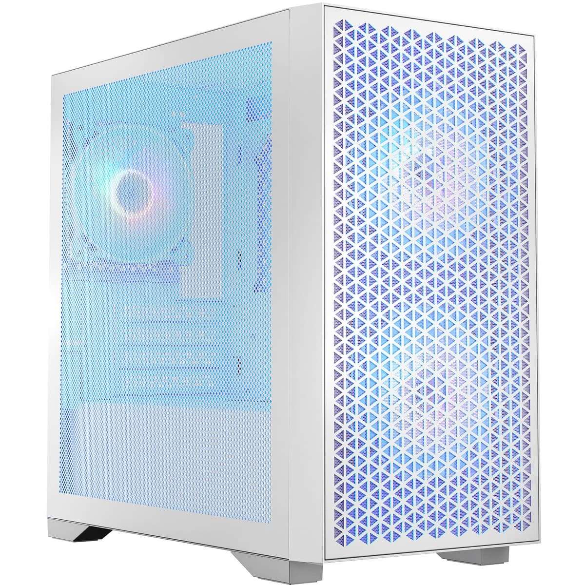 Корпус для комп'ютера LogicConcept DART PRO ARGB MINI MESH fans 3x120mm без БЖ mATX White (AM-DART-PRO-ARGB-20)