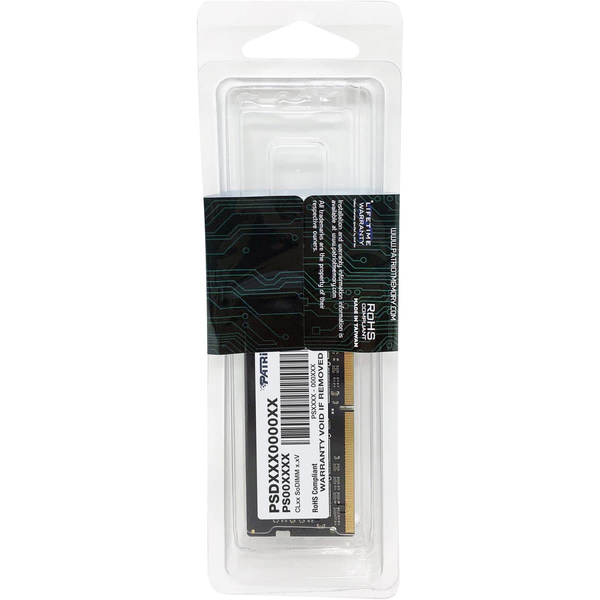 Оперативна пам'ять Patriot SL 4GB 2666MHz CL19 DDR4 512X16 21300 МБ/с SODIMM (PSD44G266682S)