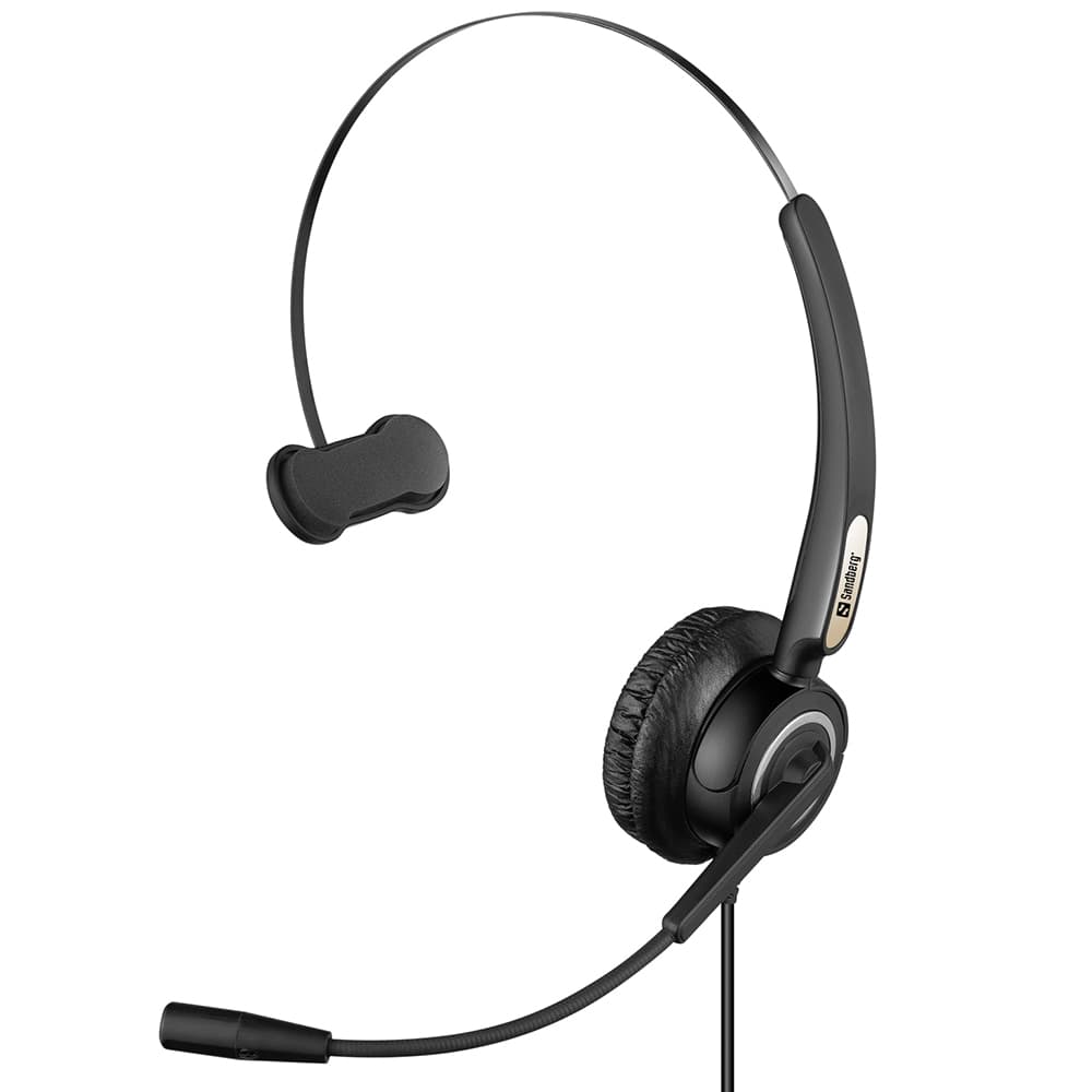 Провідні навушники з мікрофоном гарнітура Sandberg Office Headset Pro Mono USB Black (126-14)