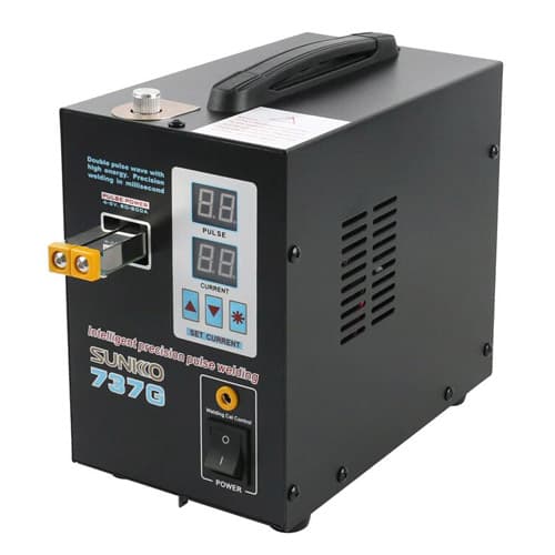 Апарат контактного точкового зварювання для АКБ 18650 Sunkko 737G 800A 1.5кВт Black (510647)