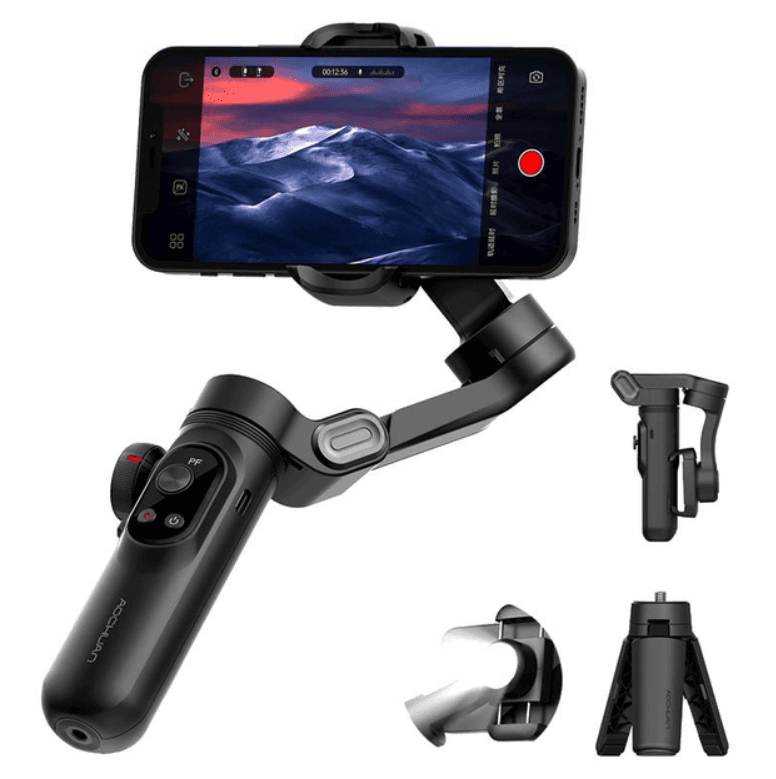 Трьохосьовий стабілізатор стедікам AOCHUAN Professional Gimbal Stabilizer для Smartphone SMART X Pro 3200mAh Black (AOCHUAN-SMARTXPRO-B)
