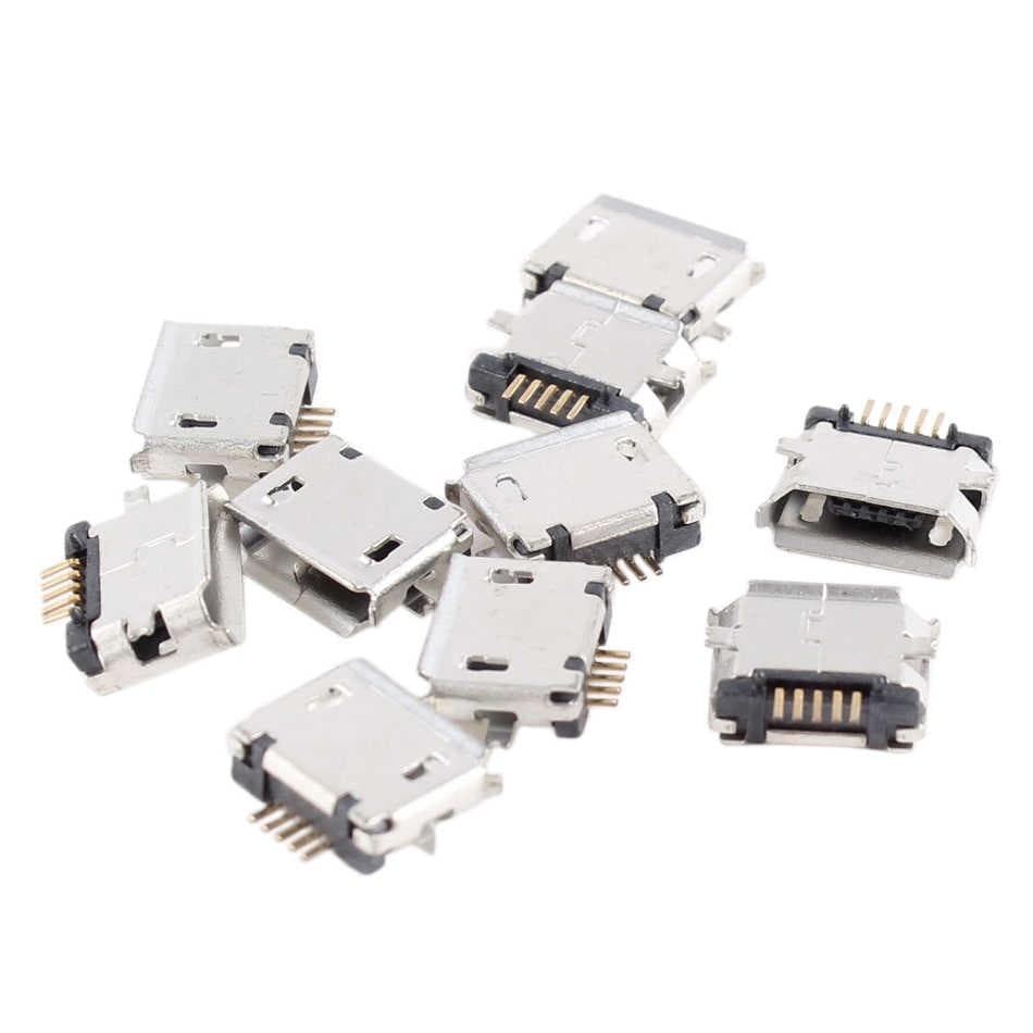 Роз'єм MicroUSB гніздо 5-ти контактне набір 100 шт (284853)
