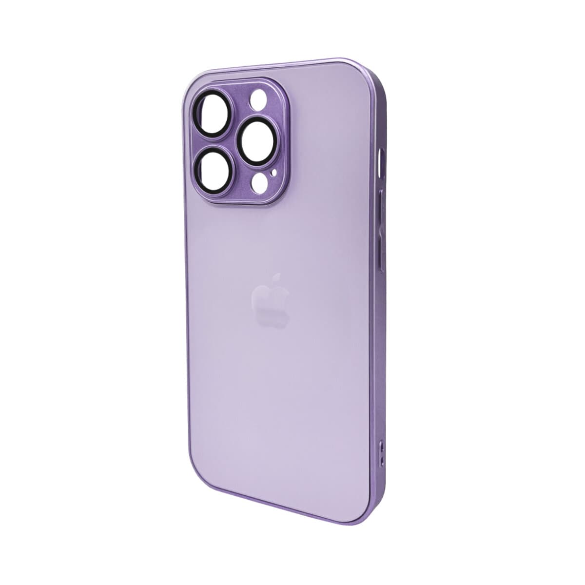 Защитный чехол-накладка AG Glass Matt Frame Color Logo для Apple iPhone 14 Pro Light Purple (AGMattFrameiP14PLPurple)