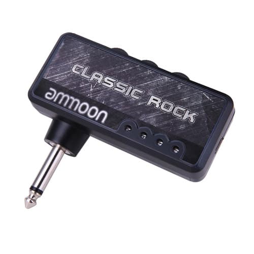 Портативний підсилювач для гітари преамп Ammoon Classic Rock з акумулятором 500mAh Black (510027)