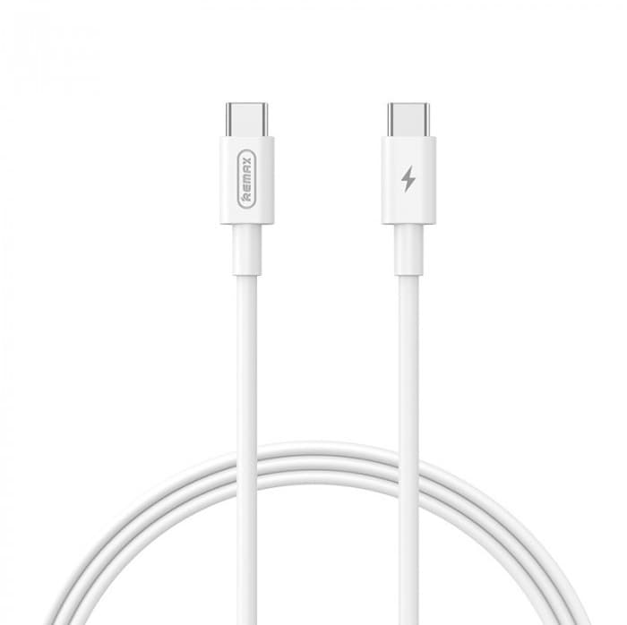 Кабель REMAX Marlik Series RC-C021 65W 3A 1m PD Fast Charging Data Cable Type-C to Type-C White