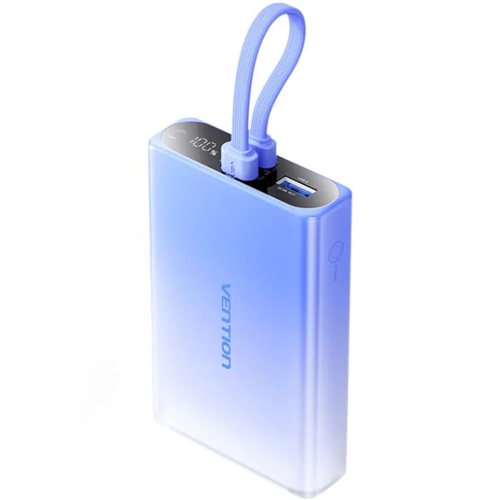 Powerbank павербанк УМБ Vention 10000mAh 22.5W PD USB-A Type-C In/Out Lightning In/Out Blue (FHZL0)