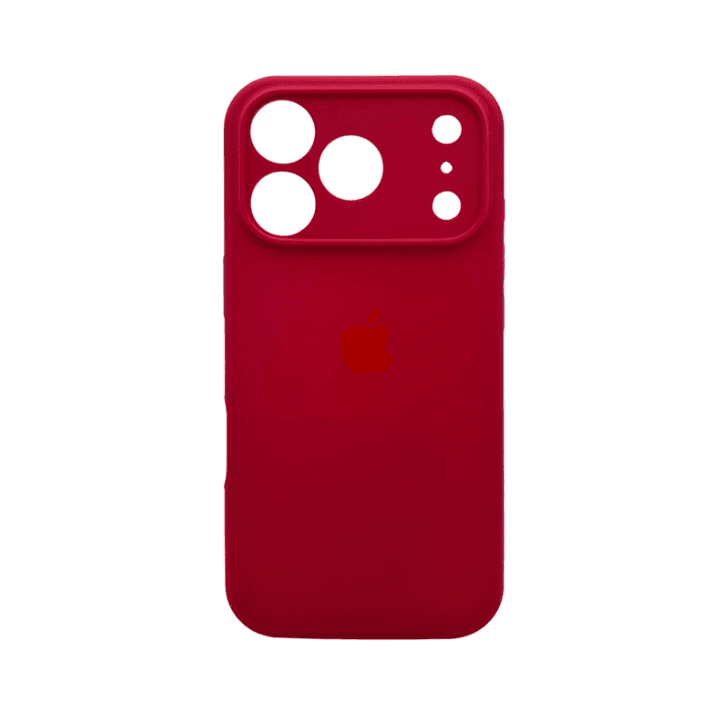 Захисний чохол-накладка Silicone Full Case AA Camera Protect для Apple iPhone 17 Pro Rose Red (FullAAi17P-21)