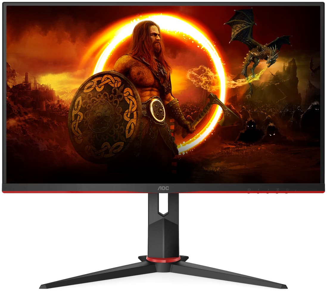 Монітор AOC 27G2SPU/BK TFT 27" FHD IPS 165Гц 1 мс D-Sub 2хHDMI DP USB-hub HAS Pivot колонки Black-Red (27G2SPU/BK)
