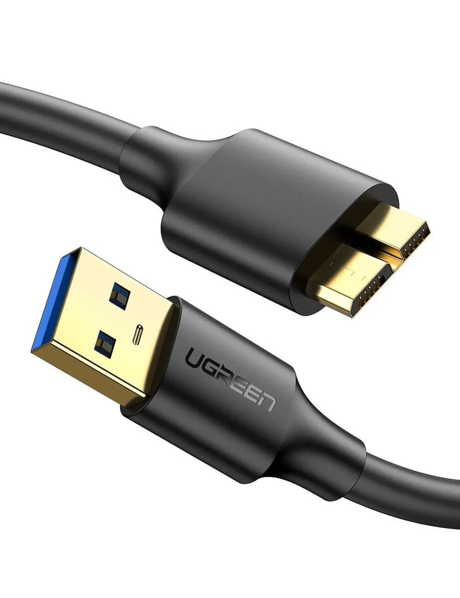 Кабель UGREEN US130 USB 3.0 to Micro B Cable 0.5m Black (UGR-10840)