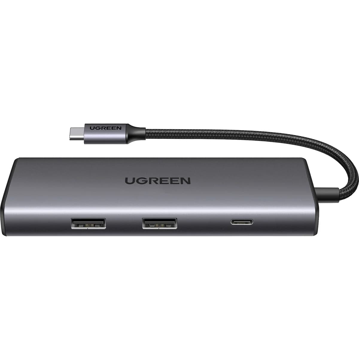 USB-хаб Ugreen CM498 USB3.1 Type-C to HDMI 4K30Hz/USB 3.0x2/Type-C/SD/TF/ PD 100W 7-in-1 Grey (15531)