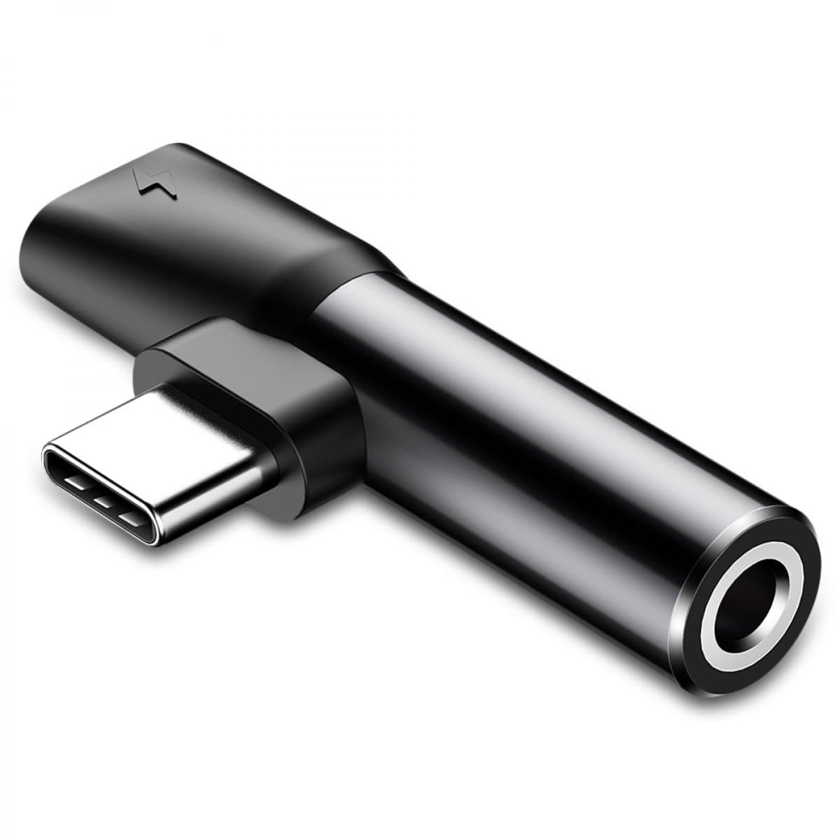 Перехідник адаптер Baseus L41 Type-C input to Type-C female connectors + 3.5 mm female Black (CATL41-01)