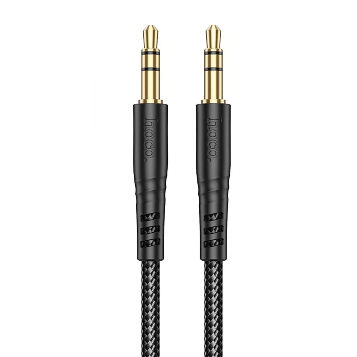 Аудіо-кабель HOCO UPA24 Smooth AUX 3.5мм audio cable 1м Black