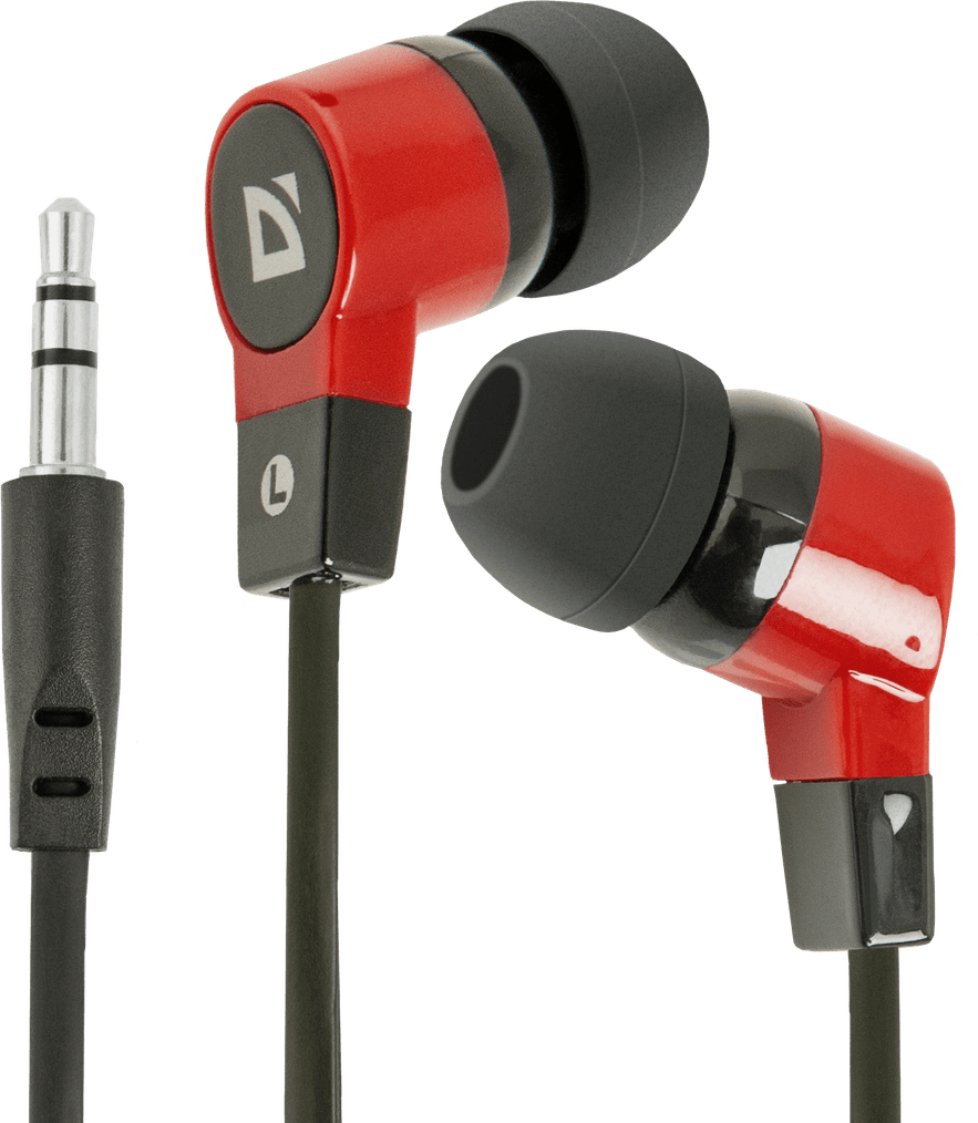 Проводные наушники Defender Basic 619 jack 3,5 Black-Red
