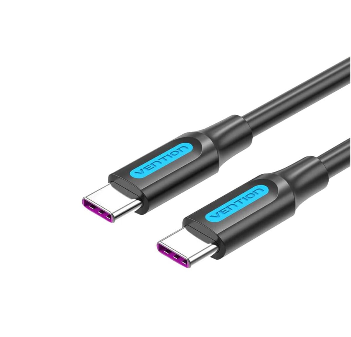 Кабель Vention Type-C to Type-C Cable 5A 1M 100W PVC Type Black (COTBF)