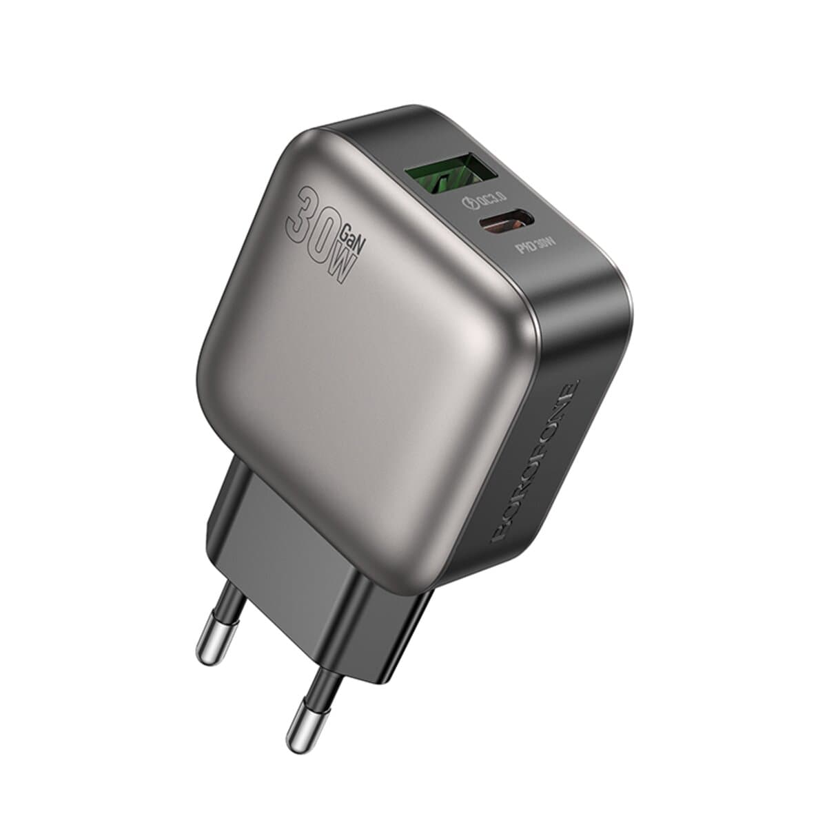 Зарядний пристрій BOROFONE BAS55A Absolute PD30W+QC3.0 USB+Type-C charger EU Black