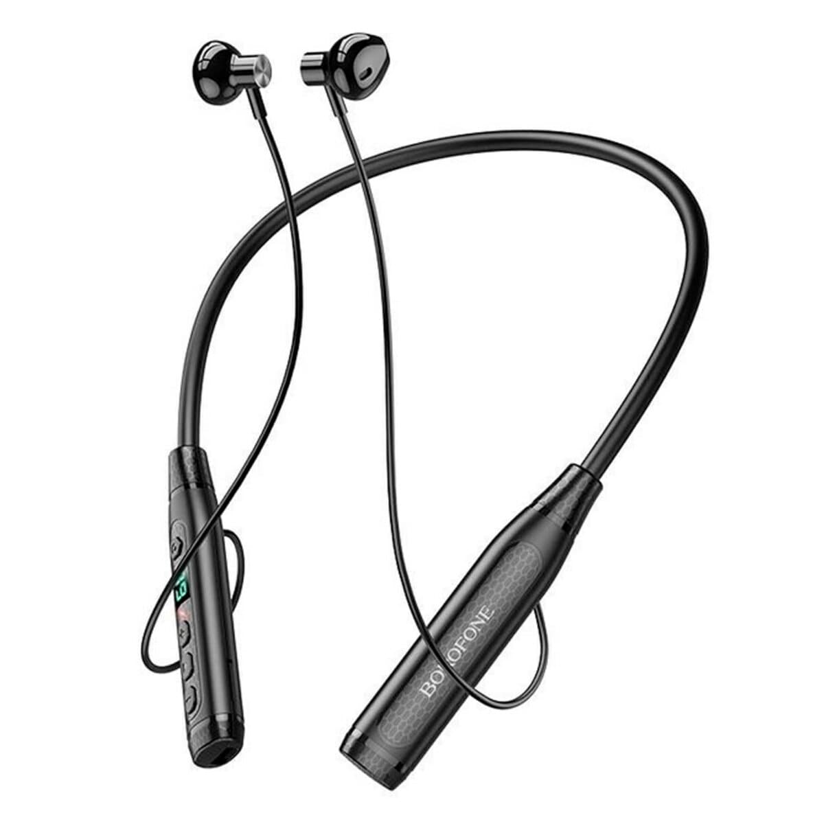 Бездротові навушники BOROFONE BE61 Traveller neckband BT earphones BT5.3 400mAh Black (BE61B)