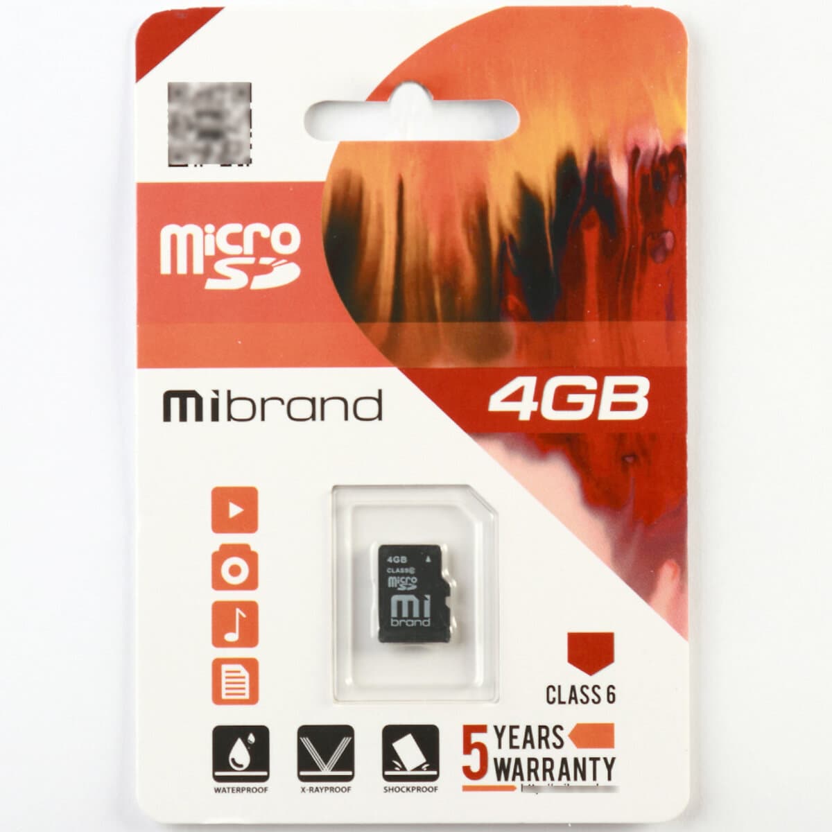 Карта пам'яті Mibrand 4Gb microSDHC class 6 (MICDC6/4GB)