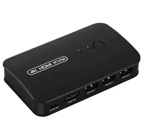 KVM свіч перемикач 2 порти HDMI 4К USB кнопка ДУ (536871)