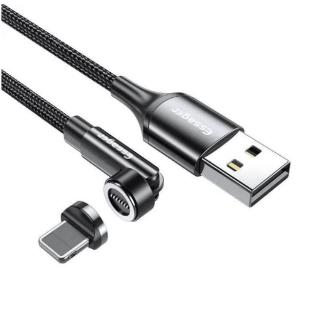 Кабель Essager Universal 540 Ratate 3A Magnetic USB Charging Cable Lightning 1m Grey (EXCCXL-WX0G)