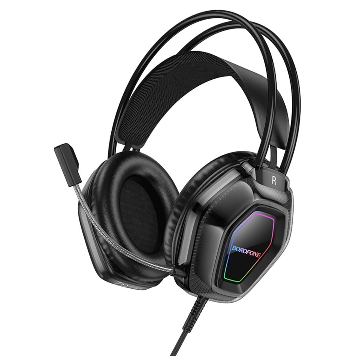 Провідні ігрові навушники з мікрофоном BOROFONE BO110 Fight gaming headphones Black