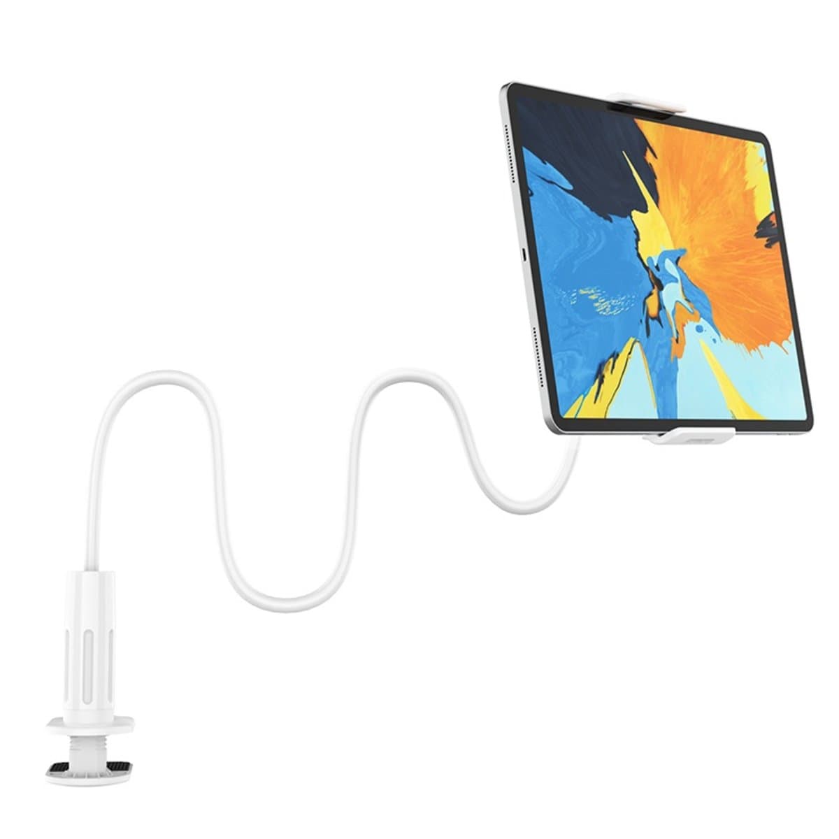 Тримач для телефона планшета з кріпленням до столу BOROFONE BH24 Bright shell holder for 4-10.6 inch mobile phones and tablet PC White (BH24)