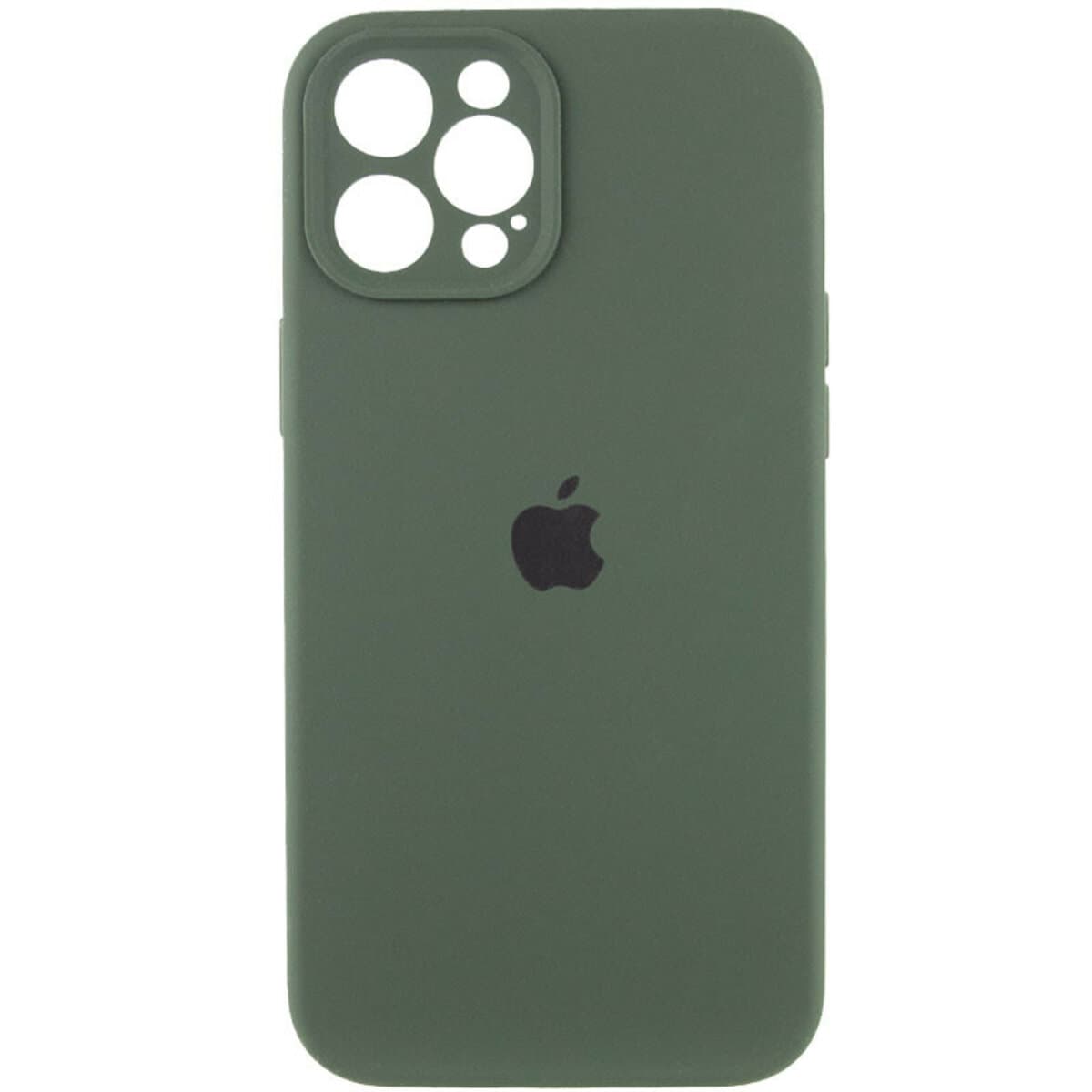 Захисний чохол-накладка Silicone Full Case AA Camera Protect для Apple iPhone 12 Pro Max Atrovirens (FullAAi12PM-40)
