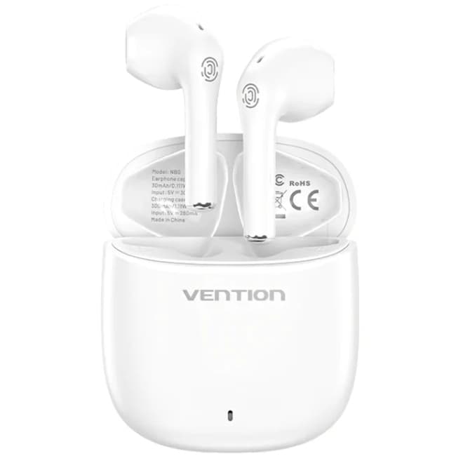 Бездротові навушники Vention Elf Earbuds E02 TWS BT5.3 300mAh IPX4 White (NBGW0)