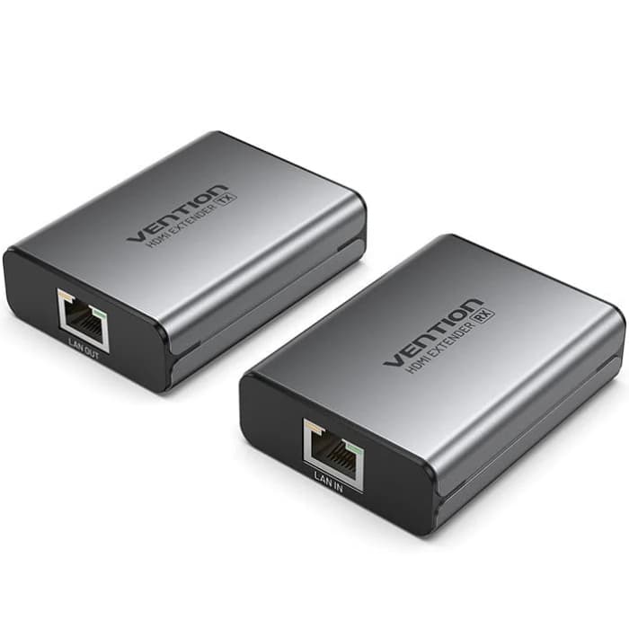 Подовжувач по HDMI кабелю Vention UTP до 60м з ББ RX/TX V1.4 1080p 60Hz 3D DD7.1 Grey (AKGH0-EU)